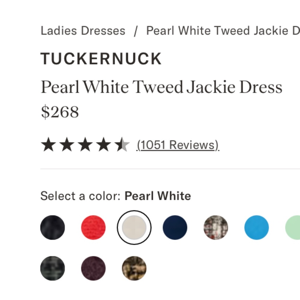 Tuckernuck Pearl White Tweed Jackie Dress - Picture 3 of 6